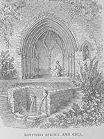 Pugin's hermitage and fountain at Bonfield Spring in E W Brayley 'A Topographical History of Surrey', vol V (1848)