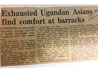 Exhausted Ugandan Asians find comfort at Barracks', 'Surrey Mirror' 20 Oct 1972