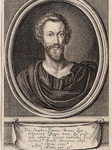 Portrait of John Donne aged 40, by Pierre Lombart thumbnail