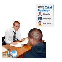 Doctor and patient with NHS register