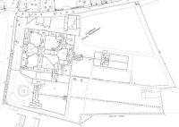 50 to 1 mile Ordnance Survey map, showing the layout of Guildford Workhouse, 1871