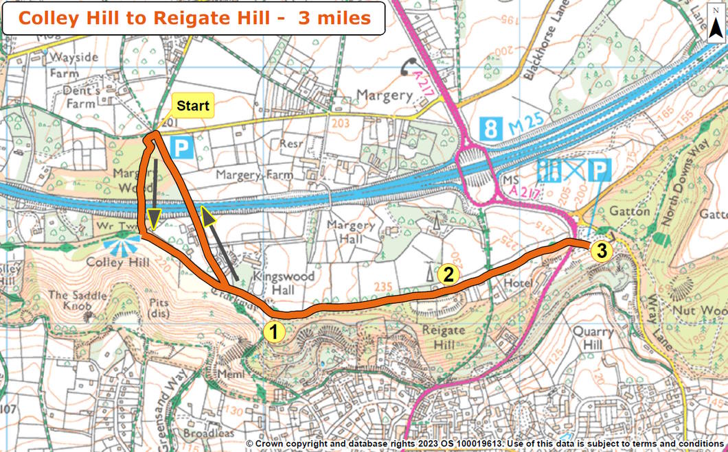 The details of the route are described on this page. Select map to open a larger version that can be saved or printed.