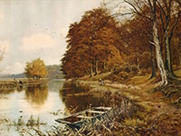 In the Still Days of Autumn: poss view of the River Wey south of Guildford, 1908