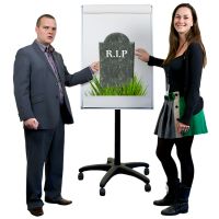 RIP image on flipchart
