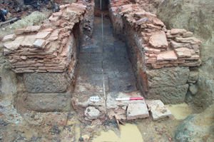 Facade of Roman tile kiln