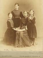 Jane Lushington with her three daughters, Katherine, Margaret and Susan, c.1880 