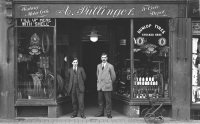 A Pullinger's motor cycle and cycle shop at Westway, Caterham, photographed in 1923 (SHC ref 4209/3/73/3)