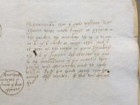 William More's memorandum of knighthood at Pyrford Place, 1576 (LM/1327/6)