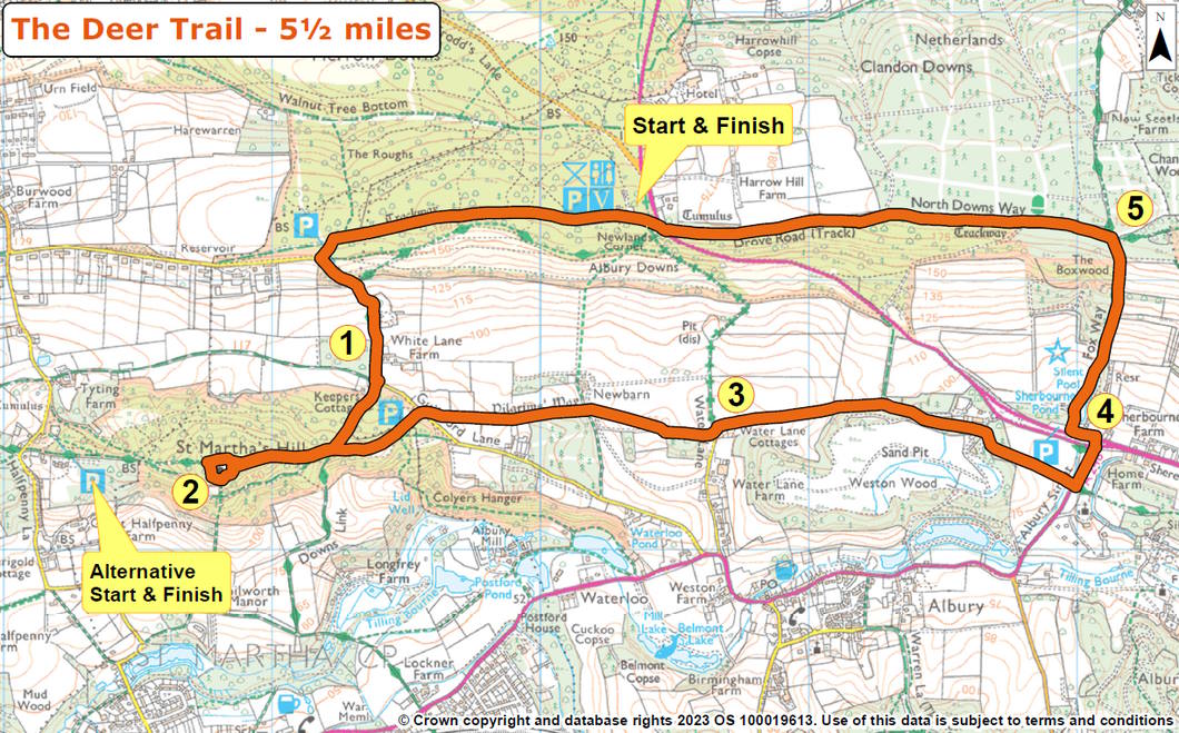 The details of the route are described on this page. Select map to open a larger version that can be saved or printed.