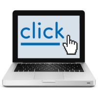 “Click” with pointer on laptop