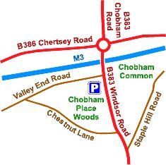 Chobham Place woods map