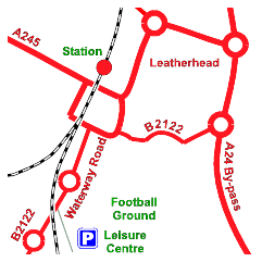 Leathrhead Riverside Walk map