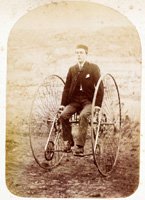 A young man on his velocipede