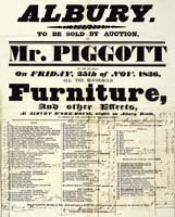 Notice of sale by auction of furniture and effects at Albury workhouse, 25 Nov 1836 (SHC ref 8261/4/9)