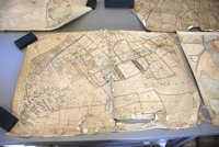 a map attached to a table