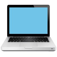 An open laptop