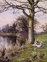 In Primrose Time: Paddington Mill Pond, Abinger Hammer, 1892