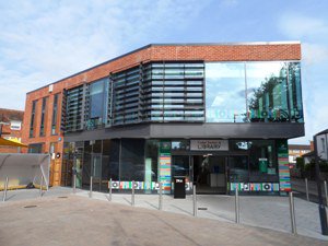 An external shot of the exterior of Cobham Library