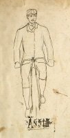  Cyclist sketch (reference 7597/6)