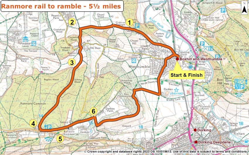The details of the route are described on this page. Select map to open a larger version that can be saved or printed.