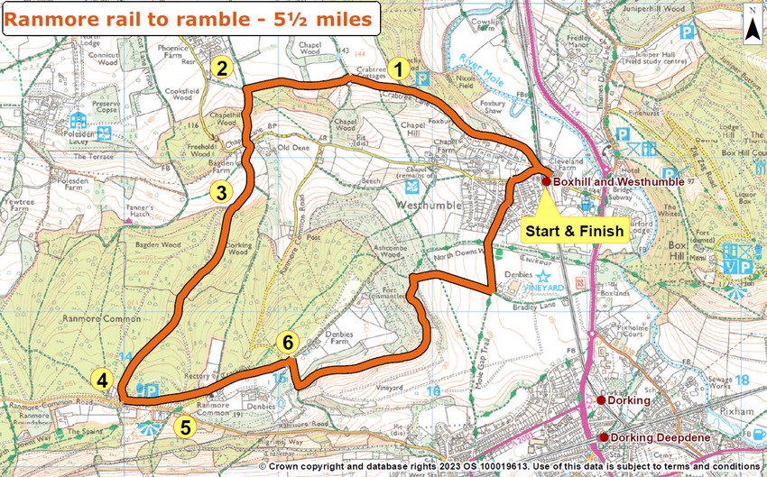 The details of the route are described on this page. Select map to open a larger version that can be saved or printed.