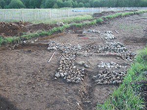 Flint foundations of a Roman building thumbnail