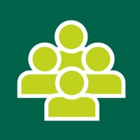Green four person icon