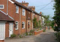 Digital image of houses from Bagshot at the Millennium