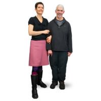 Woman holding man's arm