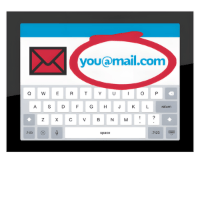 Email address highlighted