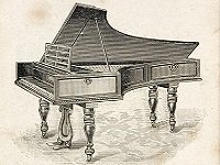 Drawing of the piano presented to Beethoven