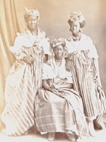 Residents of Trinidad, c.1880s. From an album of the 31st Regiment of Foot, later the East Surrey Regiment (SHC ref ESR/2/13/4 p.75).