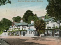 Burford Bridge Hotel Dorking postcard 1908