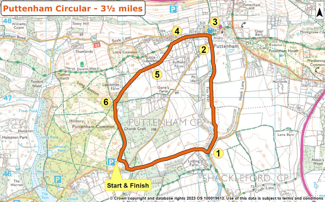 The details of the route are described on this page. Select map to open a larger version that can be saved or printed.