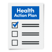 Health checklist with tick