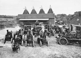 C W Lambert's yard, Horsmonden, Kent, with a range of traction engines, 1949 (Ref 6790/4/11 F5362) 