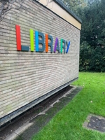 Chertsey Library entrance