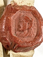 Bearded man seal of Robert Redford, 1520 (SHC ref 6330/3/9/42)