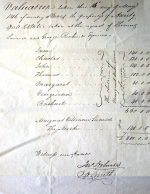 Valuation of 'sundry slaves' Margaret Williams Samson and her seven children(SHC ref 304/J/Box7/6/1)