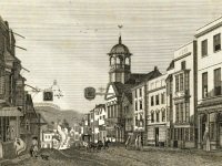 Link to a larger image of Guildford High Street engraving c.1778 PX_72_417_1