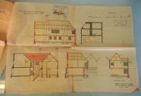 Traced plan of Little Tangley in Wonersh near Bramley by architect Edwin Lutyens in 1898