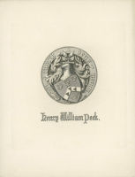 Sir Henry William Peek's bookplate, an example of the heraldic style 
