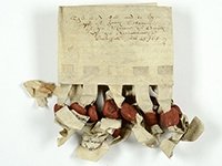 Feoffment to uses of James Skinner of 1531, with 13 seals (reference 6330/3/9/50)