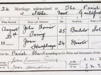 John Turing marriage certificate 