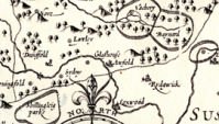 John Speed's 1610 map (section) reference M/555/1
