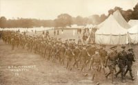 Officer Training Corps Camp at Mytchett, No. 3 Battalion marching, circa 1915 (reference PC/68/28)