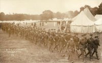 Officer Training Corps Camp at Mytchett, No. 3 Battalion marching, c.1915 (SHC ref PC/68/28)