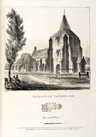 A page from the book showing Mickleham Church