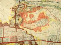 Central section of map by Eric Palmer of Blackdown and Deepcut Camps