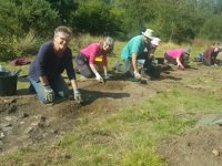 Volunteers excavating Witley Camp